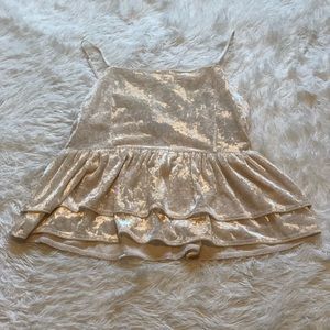 American Eagle Outfitters Velvet Baby Doll Top